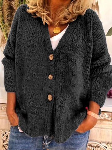 Airchics cardigan en maille boutonnage manches longues mode femme gilet